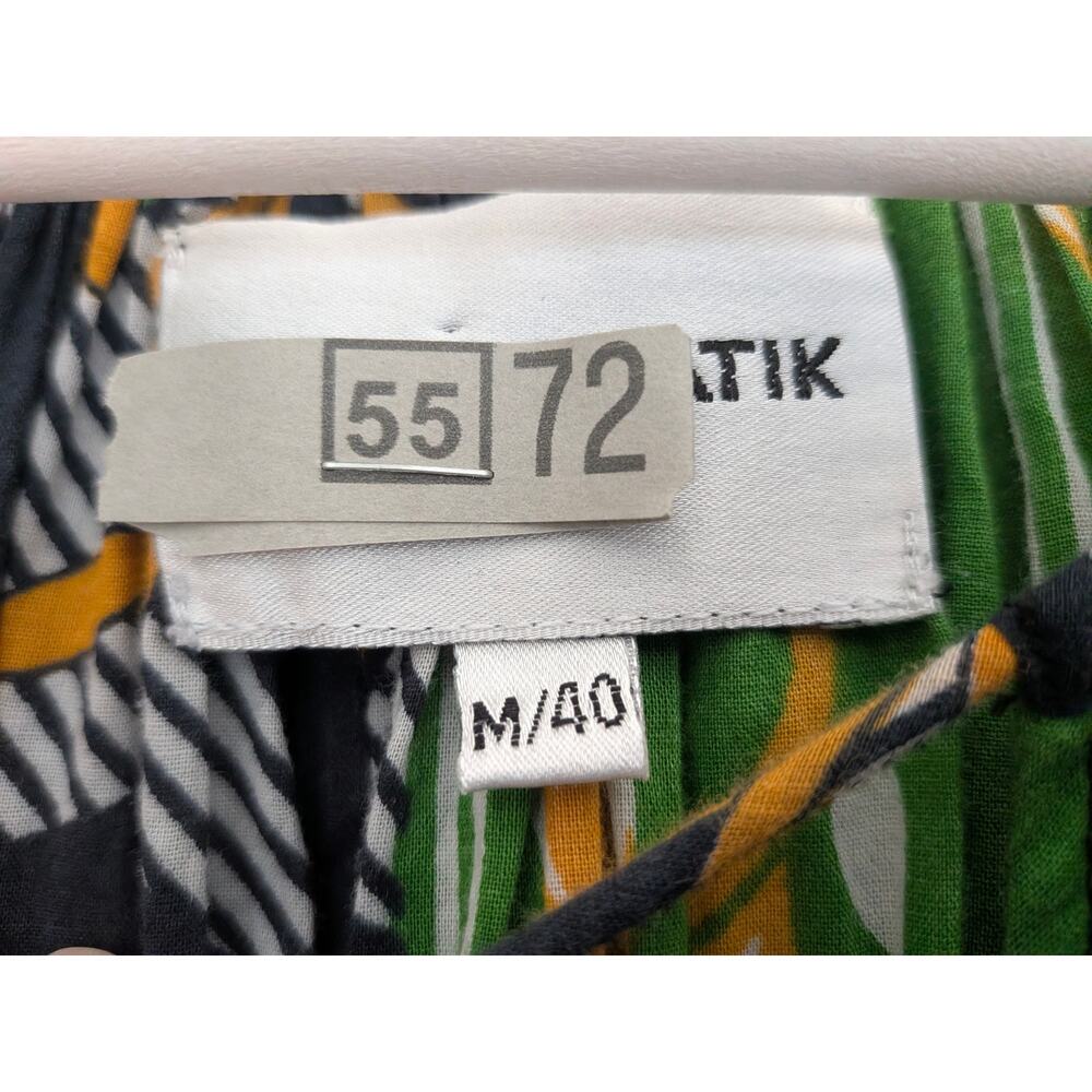 Antik Batik Talita Flowing Maxi Dress Green Black Size M/40 EUC Retail $480 - Picture 5 of 9